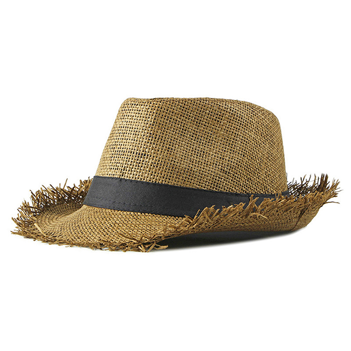 Pliable Comhats Summer Panama Fedora Trilby Chapeau de paille pour homme 